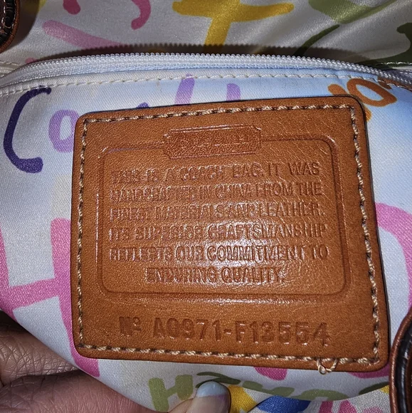 COACH Rare 2009 Pastel Striped Bag/Backpack